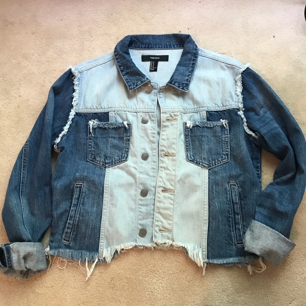 Forever 21 patchwork jean jacket